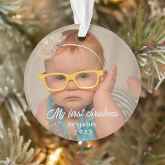 Mijn eerste kerstfoto baby ornament (Boom)