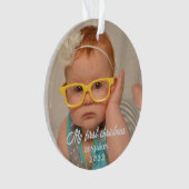 Mijn eerste kerstfoto baby ornament (voorkant)