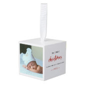 Mijn eerste kerstfoto-Baby Ornament met foto's (Voorkant hoekig)