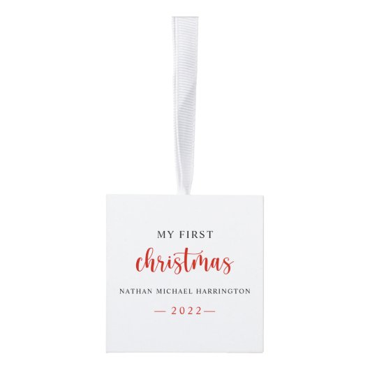 Mijn eerste kerstfoto-Baby Ornament met foto's (Rechts)