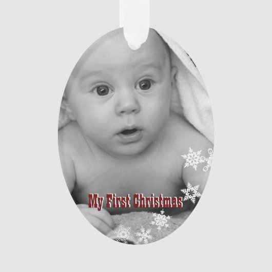 Mijn eerste kerstfoto-Baby-versiering Ornament (voorkant)
