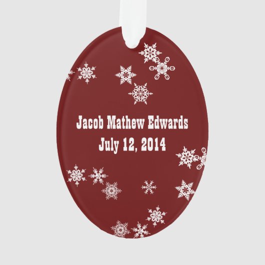 Mijn eerste kerstfoto-Baby-versiering Ornament (achterkant)