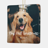 Mijn eerste kerstfoto bevestigen keramisch ornament (Links)