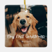 Mijn eerste kerstfoto bevestigen keramisch ornament (Voorkant)