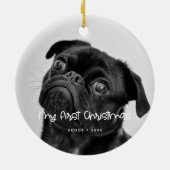 Mijn eerste kerstfoto bevestigen keramisch ornament (Achterkant)