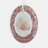 Mijn eerste kerstfoto Buffalo Pset Glas Ornament (Voorkant links)