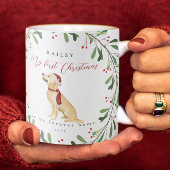 Mijn eerste kerstfoto en naam van Dog Koffiemok