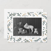 Mijn eerste kerstfoto feestdagenkaart (Voorkant / Achterkant)