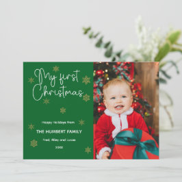 Mijn eerste kerstfoto Holiday Kaart