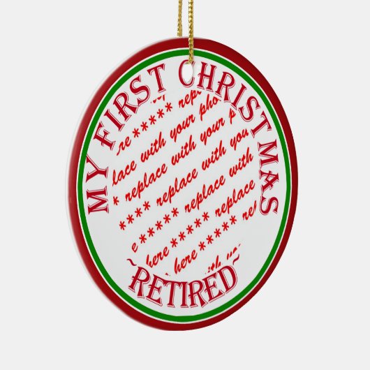 Mijn eerste kerstfoto in ruste Lijst Keramisch Ornament (Rechts)