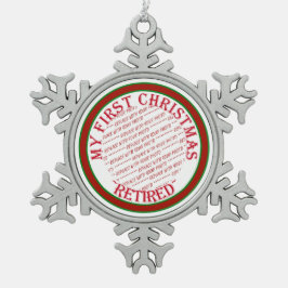 Mijn eerste kerstfoto in ruste Lijst Tin Sneeuwvlok Ornament