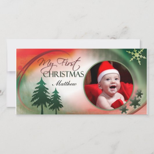 Mijn eerste kerstfoto kaart sjabloon (Voorkant)