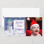 Mijn eerste kerstfoto kaart sjabloon (Voorkant / Achterkant)