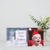 Mijn eerste kerstfoto kaart sjabloon (Staand voorkant)
