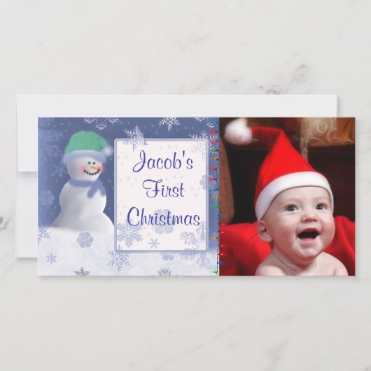 Mijn eerste kerstfoto kaart sjabloon (Voorkant)