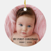 Mijn eerste kerstfoto keramisch ornament (Achterkant)