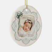 Mijn eerste  kerstfoto keramisch ornament (Rechts)