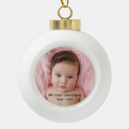 Mijn eerste kerstfoto keramische bal ornament