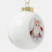 Mijn eerste kerstfoto keramische bal ornament (Links)