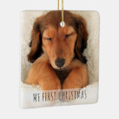 Mijn eerste kerstfoto met volledige balletfoto keramisch ornament (Rechts)