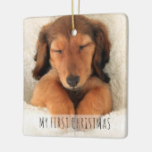 Mijn eerste kerstfoto met volledige balletfoto keramisch ornament (Links)