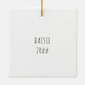 Mijn eerste kerstfoto met volledige balletfoto keramisch ornament (Achterkant)