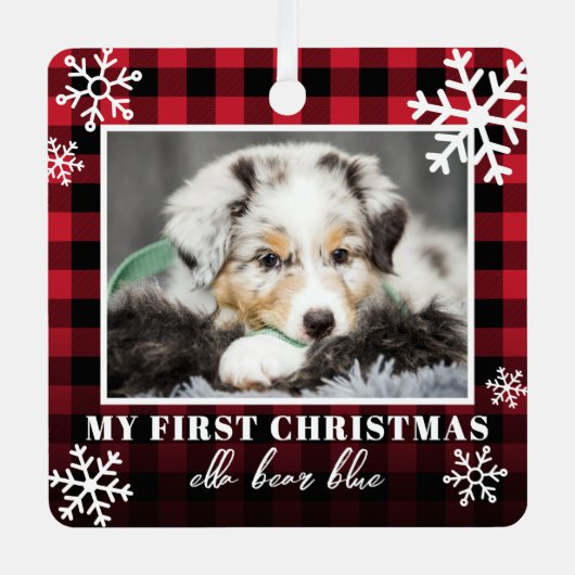 Mijn eerste kerstfoto metalen ornament (Voorkant)