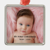Mijn eerste kerstfoto metalen ornament (Voorkant)