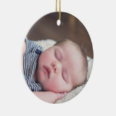 Mijn eerste kerstfoto, naam en Baby Keramisch Ornament (Rechts)