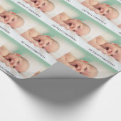 Mijn eerste kerstfoto op maat van Baby Cadeaupapier (Hoek)