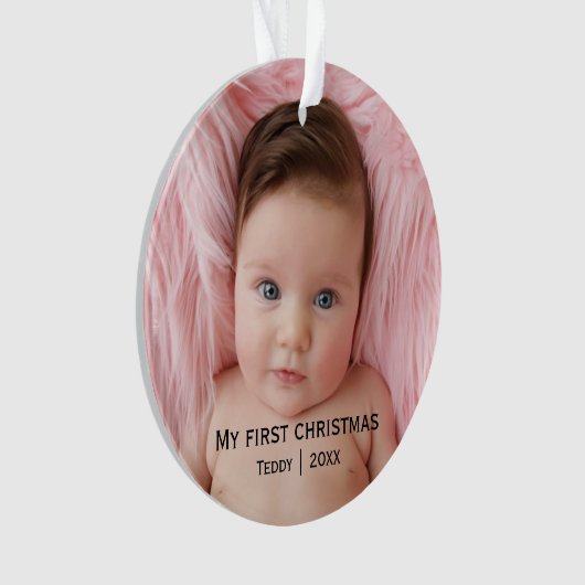 Mijn eerste kerstfoto ornament (voorkant)