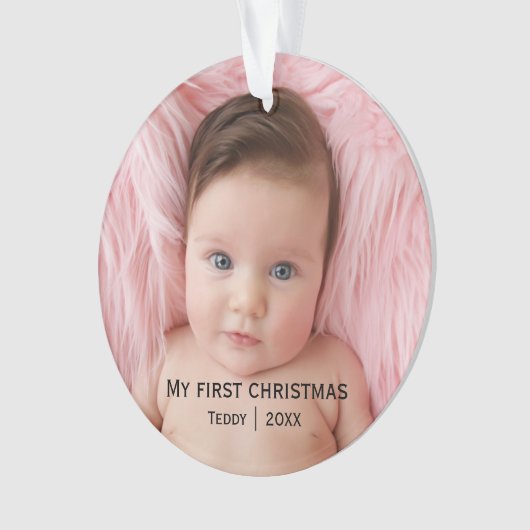 Mijn eerste kerstfoto ornament (voorkant)