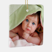 Mijn eerste kerstfoto-Ornament Keramisch Ornament (Rechts)