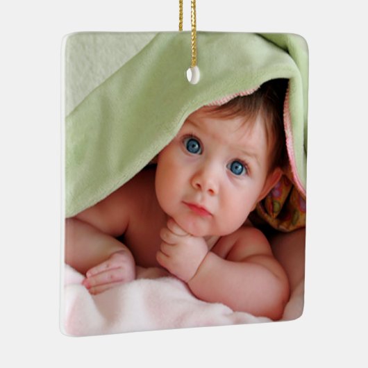 Mijn eerste kerstfoto-Ornament Keramisch Ornament (Rechts)