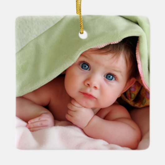 Mijn eerste kerstfoto-Ornament Keramisch Ornament (Voorkant)