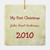 Mijn eerste kerstfoto-Ornament Keramisch Ornament (Achterkant)