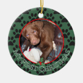 Mijn eerste kerstfoto-Ornamenten uppy Keramisch Ornament (Voorkant)
