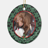 Mijn eerste kerstfoto-Ornamenten uppy Keramisch Ornament (Links)