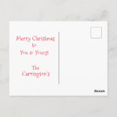 Mijn eerste kerstfoto Pine Ornaments Holiday Briefkaart (Achterkant)