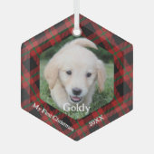 Mijn eerste kerstfoto Pset foto Glas Ornament (Voorkant)