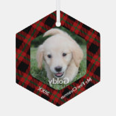 Mijn eerste kerstfoto Pset foto Glas Ornament (Achterkant)