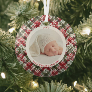 Mijn eerste kerstfoto Pset Glas Ornament