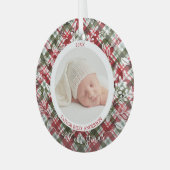 Mijn eerste kerstfoto Pset Glas Ornament (Voorkant links)