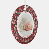 Mijn eerste kerstfoto Pset Metalen Ornament (Voorkant Rechts)