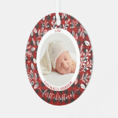 Mijn eerste kerstfoto Pset Metalen Ornament (Voorkant links)