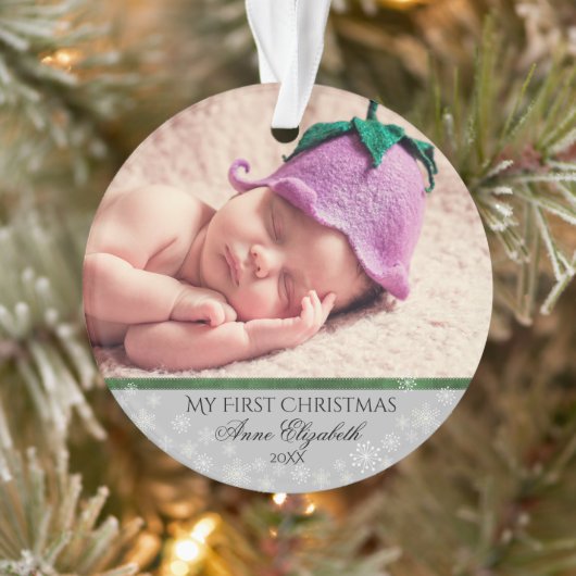 Mijn eerste kerstfoto - Sneeuwvlokken Ornament (Boom)