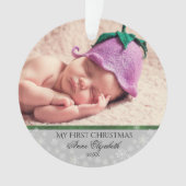 Mijn eerste kerstfoto - Sneeuwvlokken Ornament (voorkant)