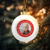 Mijn eerste kerstfoto tin sneeuwvlok ornament