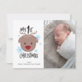 Mijn eerste kerstfoto vakantie Kaart (Voorkant)