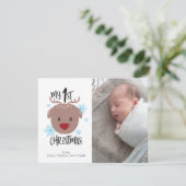 Mijn eerste kerstfoto vakantie Kaart (Staand voorkant)